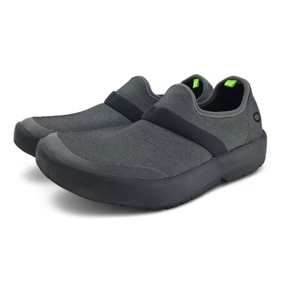 Oofos Oomg Low Shoe Womens 8.5 Recovery Slip-On Comfort Gray on Black - Picture 4 of 14